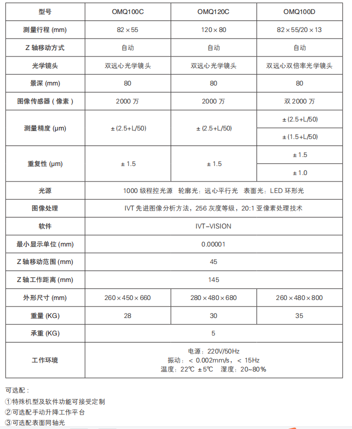 立式一键丈量仪规格参数